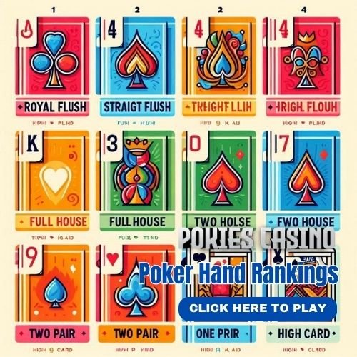 Poker Hand Rankings in PokiesCasino NZ